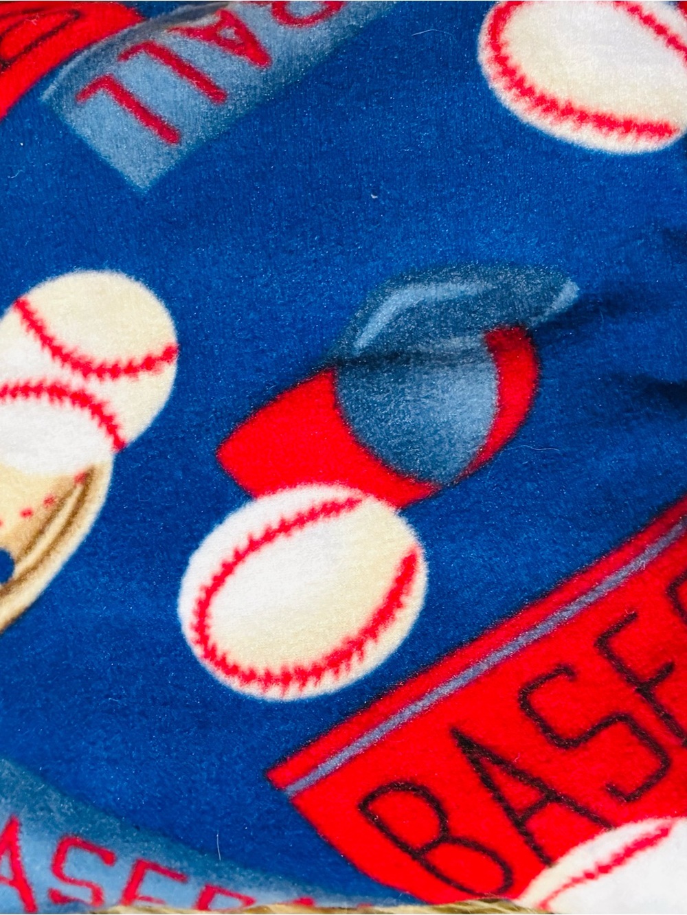 Boys Fleece Baseball Pillow set 13”x14” Handmade New